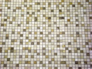 Travertine Blend Honed Mosaic 1"x1" Tiles image