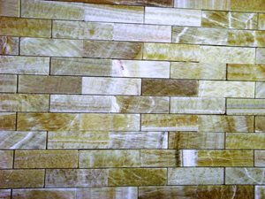 Brick Pattern Honey Onyx (brushed) Tiles image