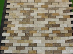 Travertine Blend Honed Brick 2"x4" Tiles image
